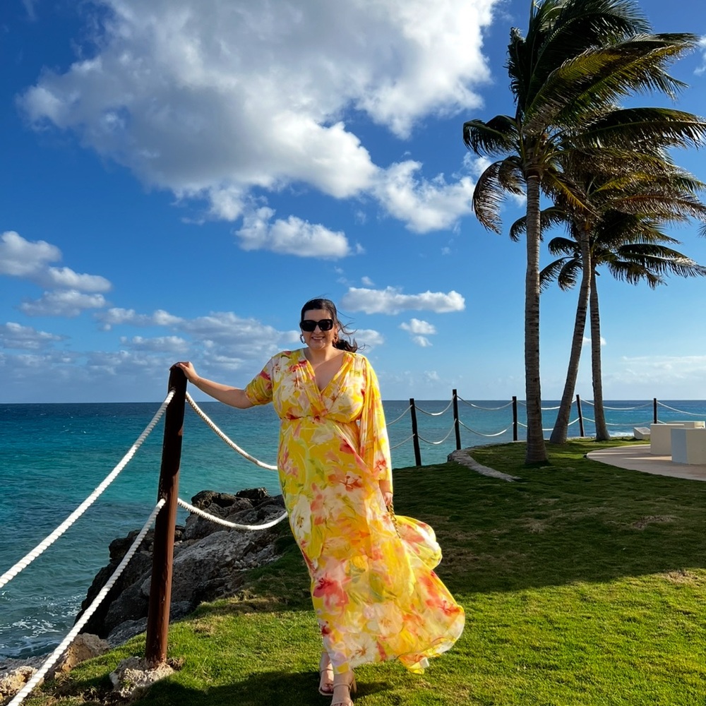 Meghan LA Yellow Floral Maxi Dress - Picture 4 of 4
